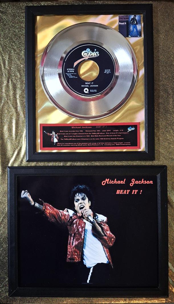 Michael Jackson - BEAT IT Award + Iconic Photo Framed - Etsy