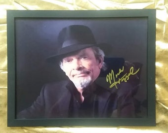 Merle Haggard (in Black Hat)  HAND-SIGNED / Very Rare w/COA