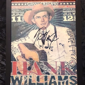 Hank Williams LAST Grand Ole Opry Program signed by Bocephus (+ Extras)