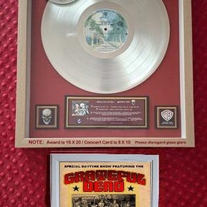 Grateful Dead Award (Skeletons....) + Personalized Concert Flyer (See photos)