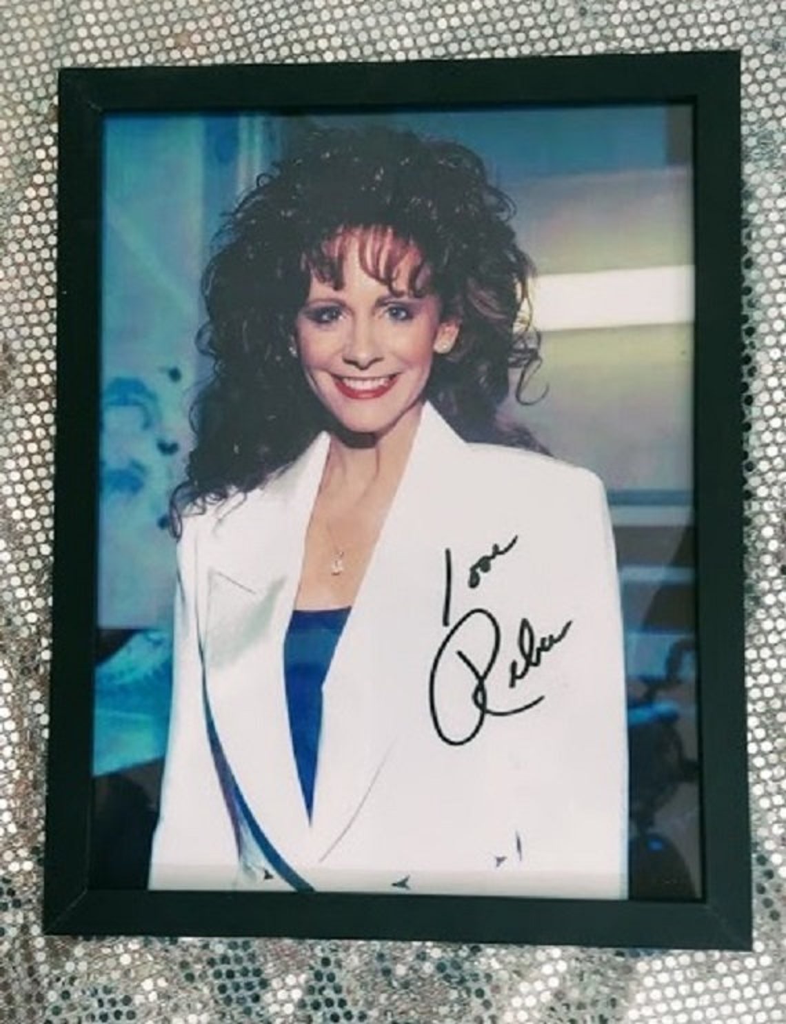 Reba Mcentire Hand-signed Photo Original 1980 Record Labels - Etsy