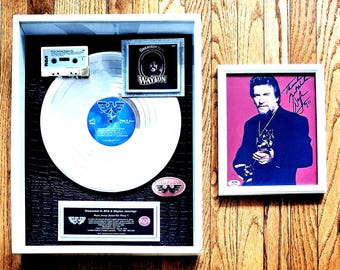 WAYLON JENNINGS Signed Awesome Framed Rare Signed 8 X 10 Photo
