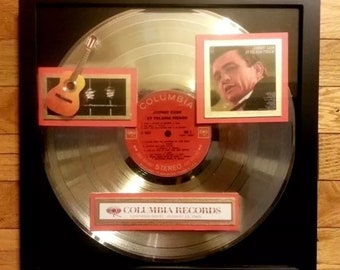 Johnny Cash FOLSOM PRISON GOLD Award mit mehreren ikonischen Fotos