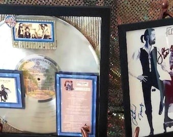 Nagroda Fleetwood Mac PLAT + reprodukcja podpisanego zdjęcia grupowego