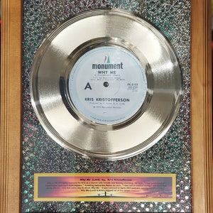 Kris Kristofferson (Why Me Lord ?) GOLD record + his &quot;salvation&quot; story included
