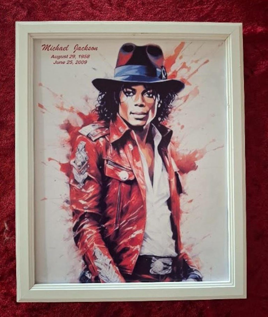Michael Jackson MEMORIAL Photo DOB & DOD - Etsy