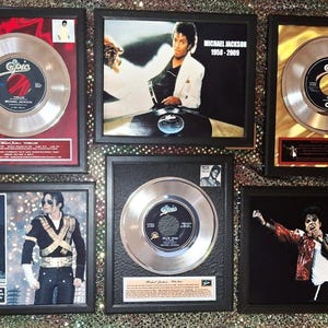 Michael Jackson  THRILLER Top 3 singles (#1's) + 3 framed photos