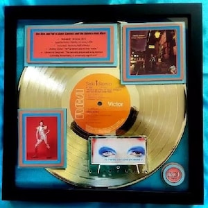 DAVID BOWIE - Ziggy Stardust  AWARD & 2 Iconic photos