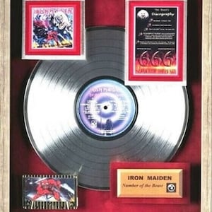 IRON MAIDEN  Number of the Beast  18 x 21 Award