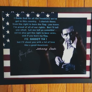JOHNNY CASH - &quot;Don&#39;t  Burn My Flag&quot;  + 4 Iconic Photos