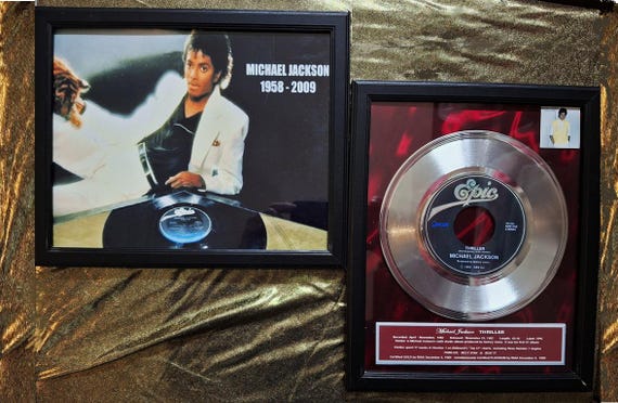 Michael Jackson THRILLER Top 3 Singles (#1's) + 3 Framed Photos - Etsy