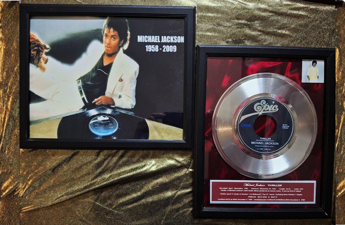 Michael Jackson THRILLER Top 3 Singles (#1's) + 3 Framed Photos - Etsy