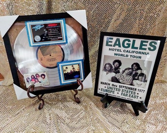 EAGLES   Hotel California AWARD + World Tour Flyer