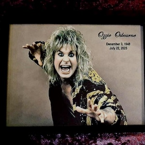 OZZY OSBOURNE  Memorial Photo