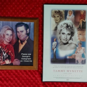 George & Tammy signed photo + Rare Limited EPIC Eulogy 11 X 17