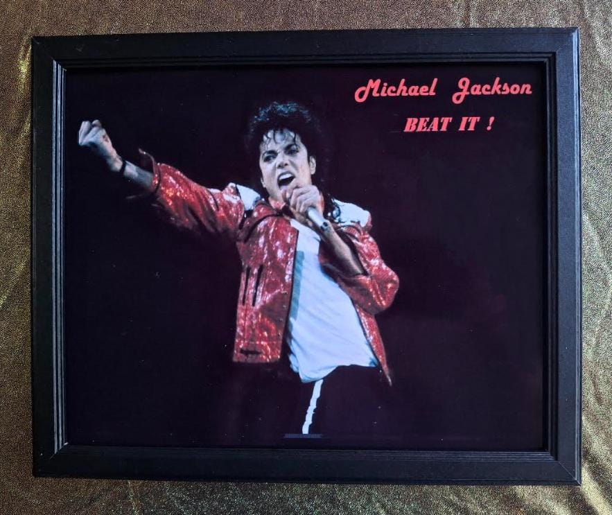 Michael Jackson - BEAT IT Award + Iconic Photo Framed - Etsy