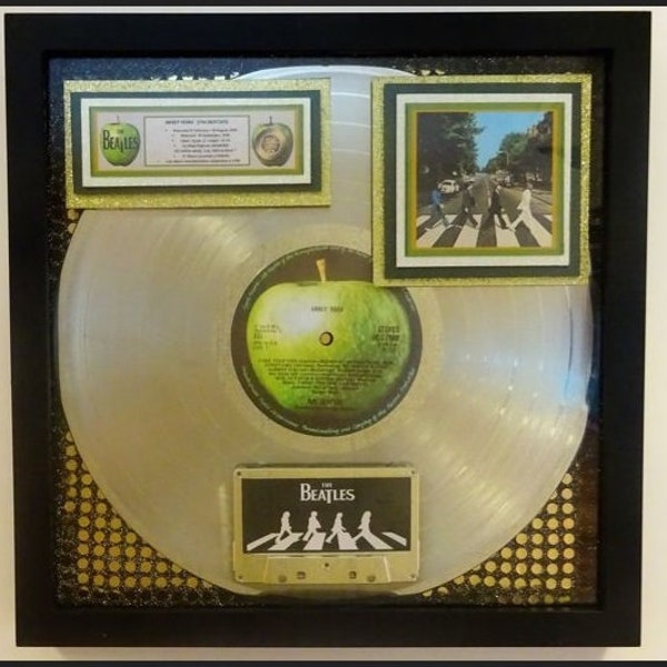 BEATLES - Abbey Road Platinum award W/framed photo