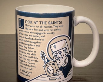 St. Innocent of Alaska 11 oz. "Look At The Saints!" Mug: Saints of the Orthodox Church