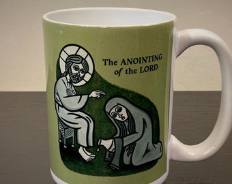 15 oz. "Anointing of the Lord" Orthodox Christian, Coptic-Inspired Mug