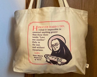 St. Maria Skobtsova of Paris Large Eco Tote Bag: Saints of the Orthodox Church