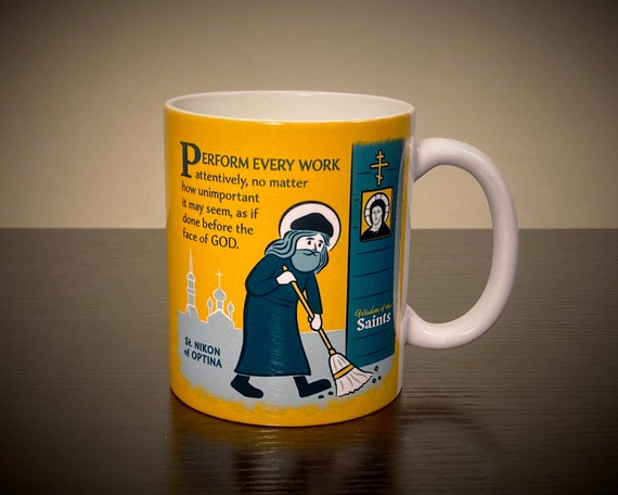St. Nikon of Optina 11 oz. Work Mug: Saints of the Orthodox Church