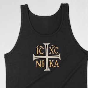 IC XC NIKA &quot;Jesus Christ, Conqueror&quot; Orthodox Christian Unisex Tank