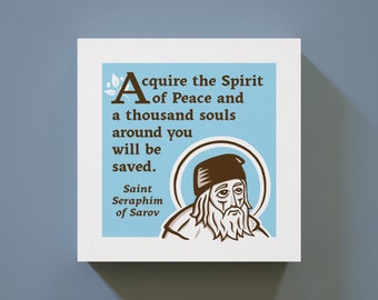 St. Seraphim of Sarov "Spirit of Peace" Canvas Print: Saints of the Orthodox Church