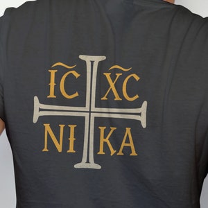 IC XC NIKA "Jesus Christ, Conqueror" 2-Sided Orthodox Christian T-shirt