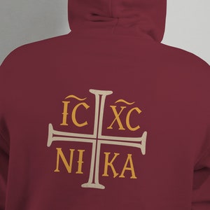 IC XC NIKA "Jesus Christ, Conqueror" Orthodox Christian Hoodie