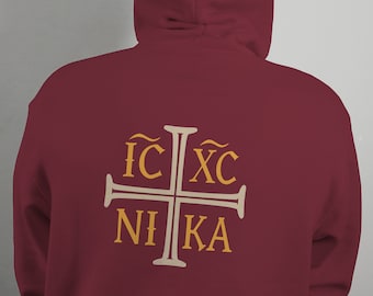 IC XC NIKA &quot;Jesus Christ, Conqueror&quot; Orthodox Christian Hoodie