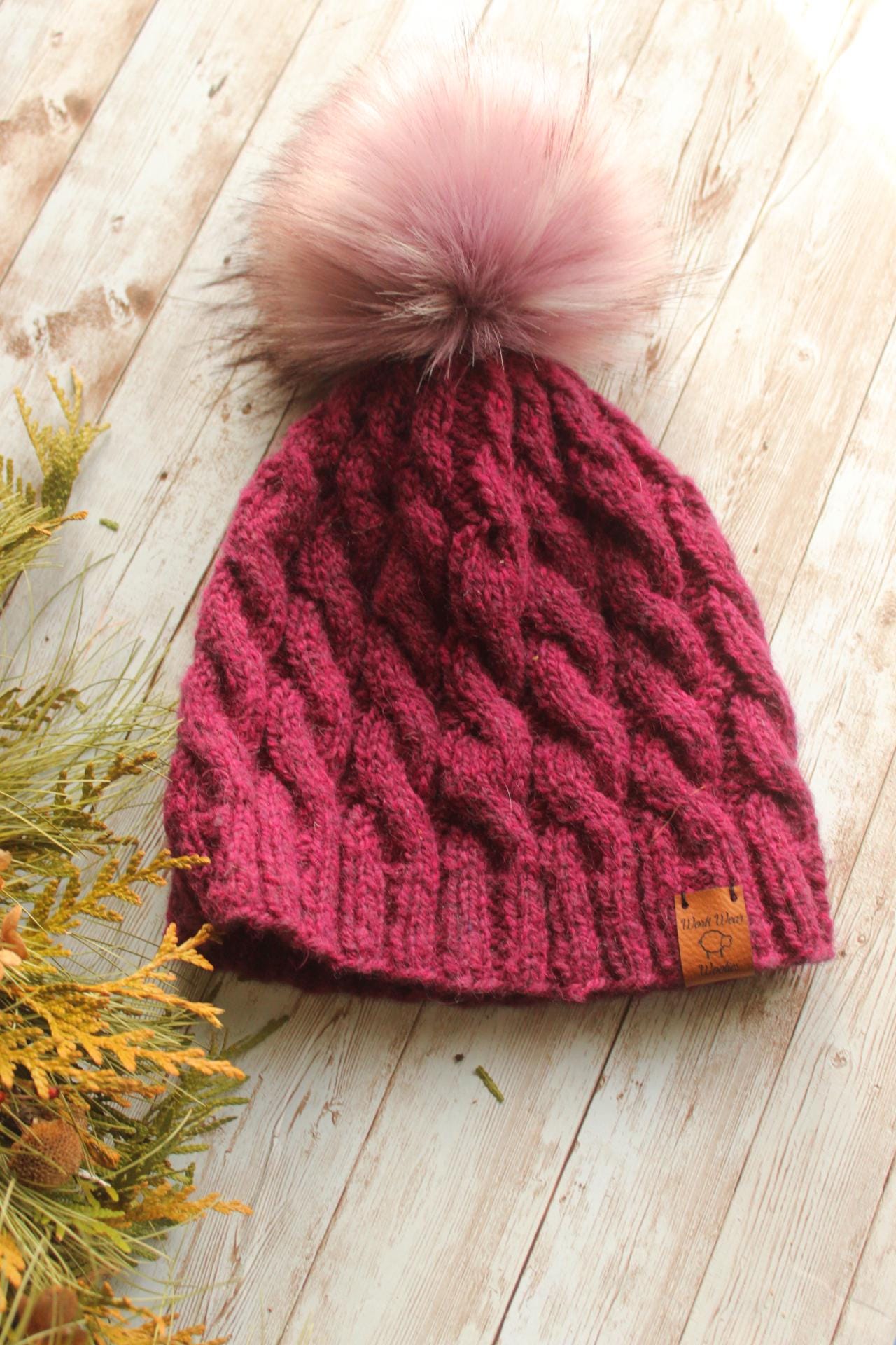 Raspberry Pink Beanie - Etsy display picture 1