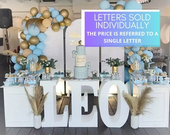 Single giant letters, customizable styrofoam letter table, cake base for sweet table