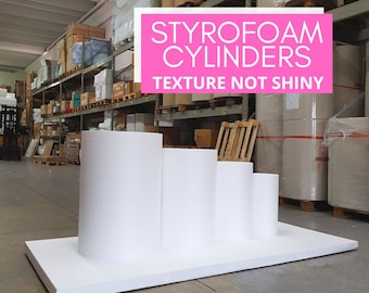 Cylinder pedestal stand kit of 4, cake plinth, cylinder stand, pedestal for sale, styrofoam party plinths