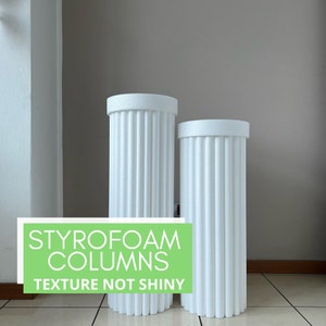 Kit 2 columns pedestal stand, cake pillars, white cylinder stand, cake support for birthday