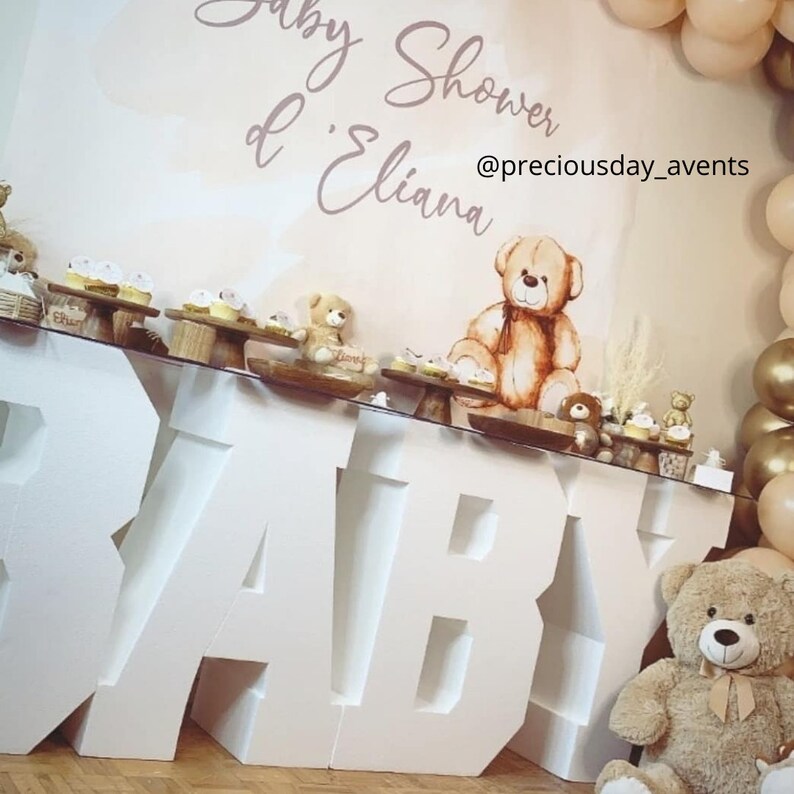 BABY Letter Table for Sweet Table Giant Letters for Baby Etsy