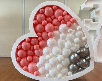 Heart balloon mosaic height cm 100, Valentine&#39;s day diy, Mothers&#39;day decor idea