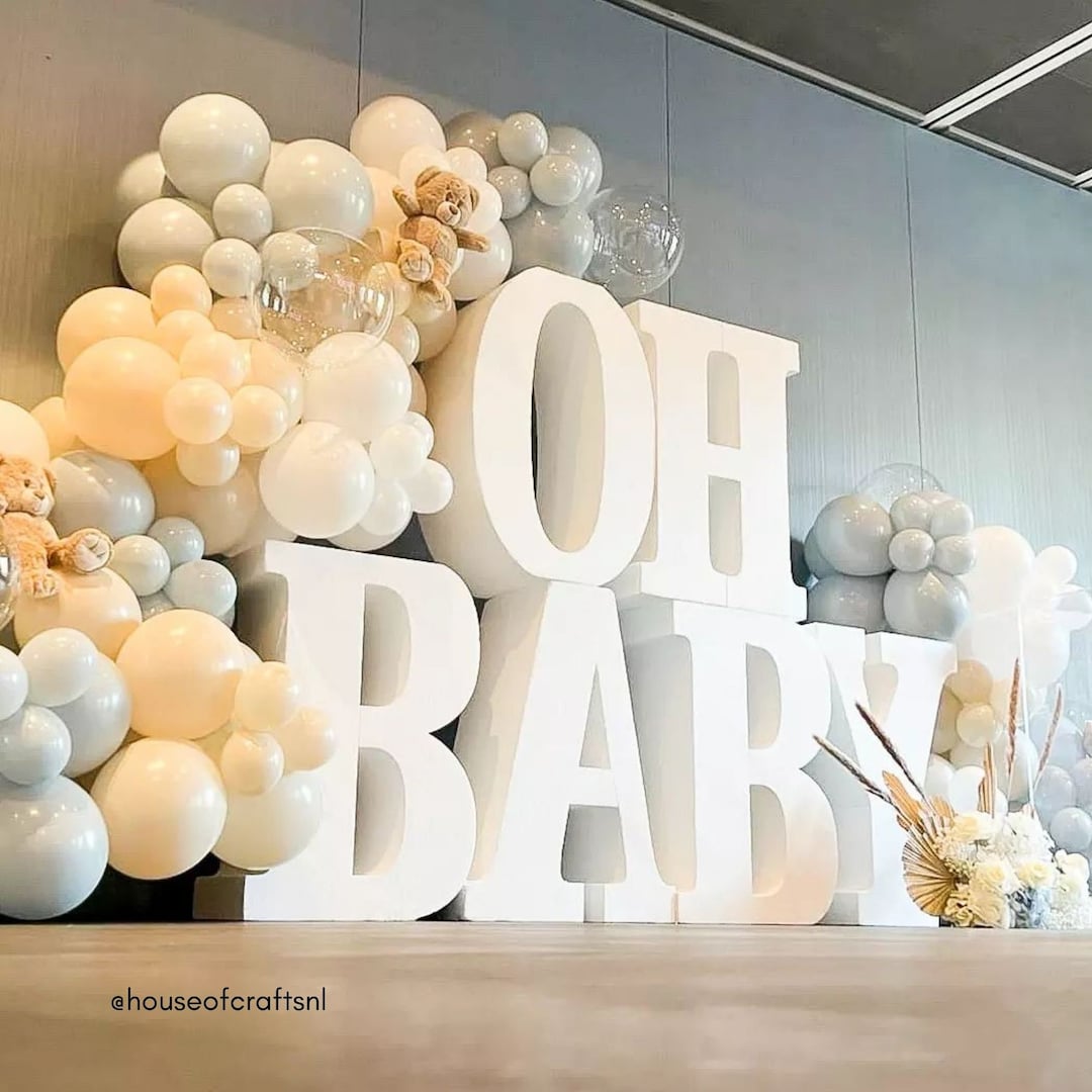 Oh Baby Letter Table, Xxl Party Decorations for Baby Shower, It's a Boy