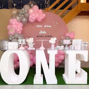 Letter Table One, Giant Styrofoam Letters, Baby First Birthday, Cake ...