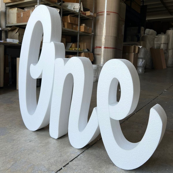 Foam letters decorative one, baby first birthday decoration, special day decor idea