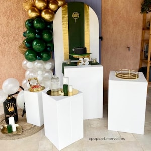 Kit de 4 pilares apilables, columnas, soporte para pasteles, decoración de mesa dulce para fiestas imagen 6