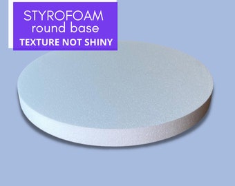 Styrofoam round base, cake support, white stand support for foam cylinders