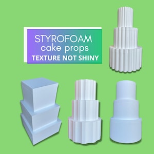 Styrofoam cake props, foam cylinders, cake base support, pillar for events, birthday plinth