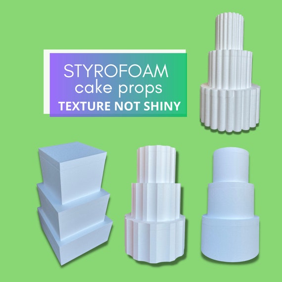 Styrofoam Cake Props, Foam Cylinders, Cake Base Support, Pillar for Events,  Birthday Plinth 