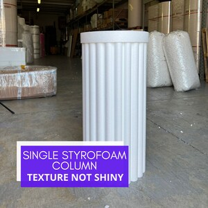 Styrofoam single columns, white stand as a cake support, elegant pedestal height cm 80