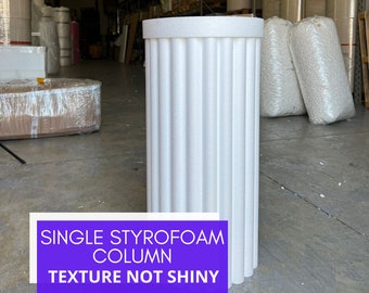 Styrofoam single columns, white stand as a cake support, elegant pedestal height 80 cm