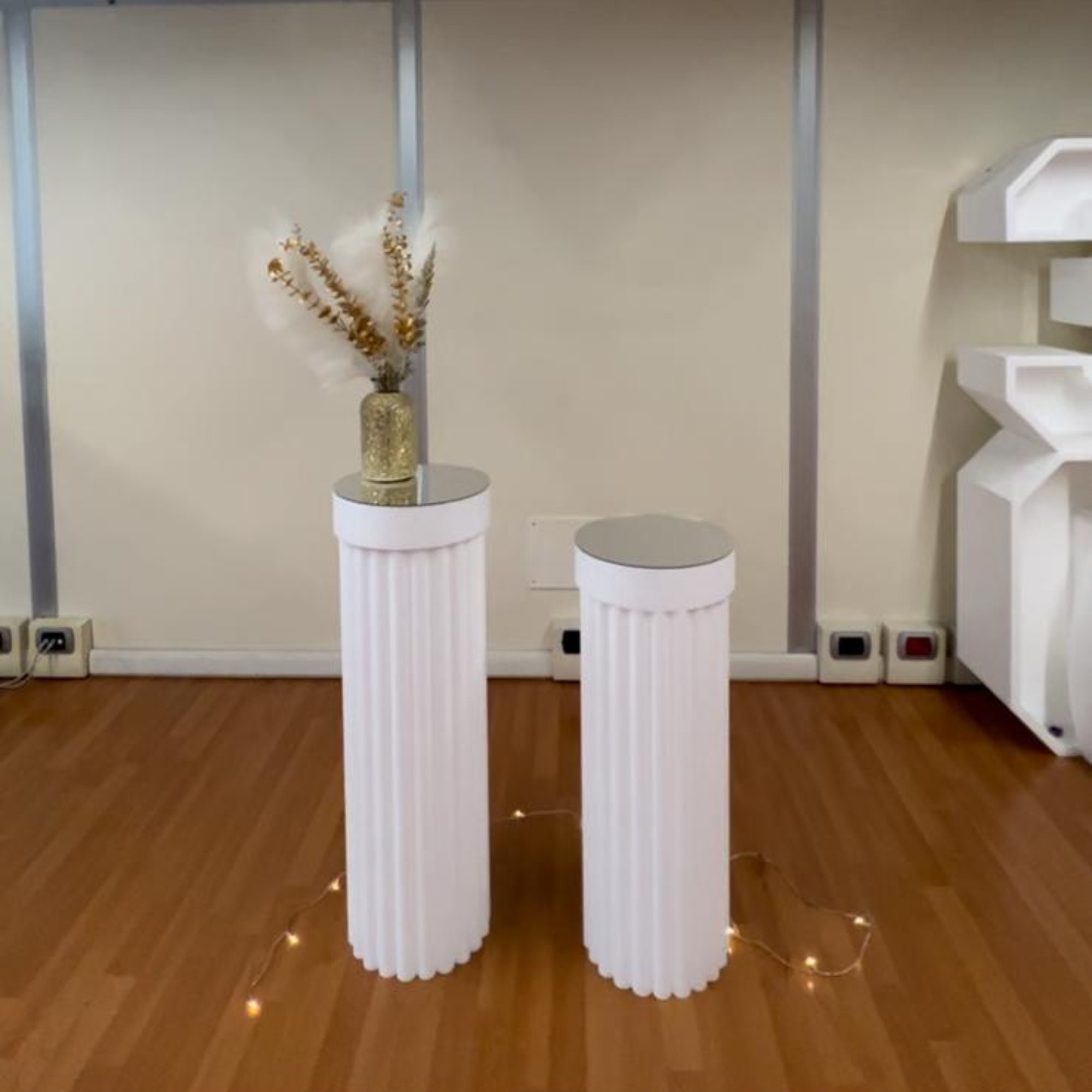 Lot De 4 Colonnes Octogonales Ivoire Pour étage à Gâteau - 4,5 Pouces, Décoration Pâtisserie