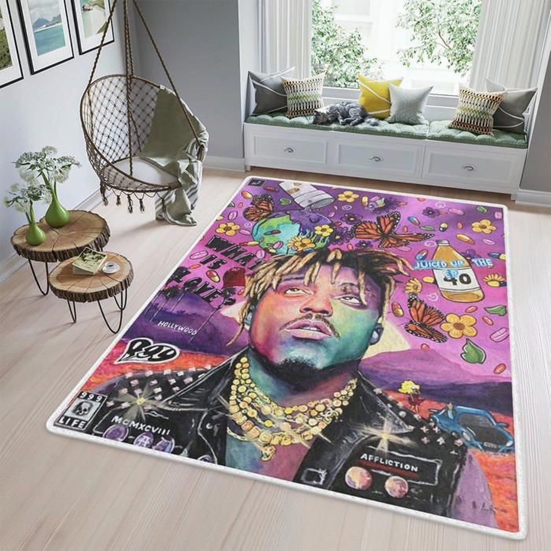 Juice World Rug Juice Wrld Rapper 11 Fan Gift Juice Wrld Rapper 999 Rug Floor - Etsy