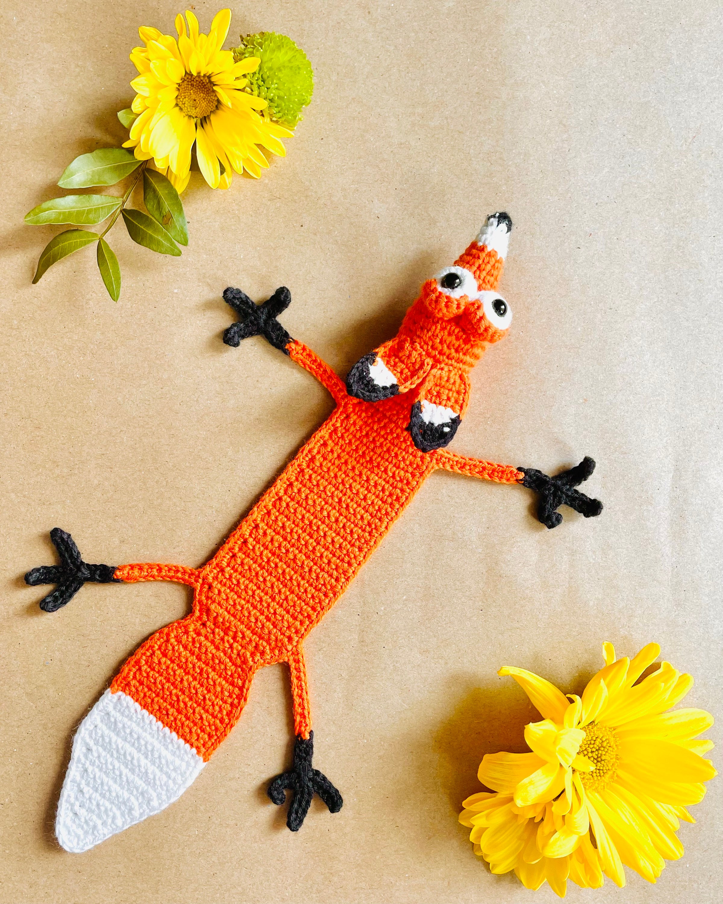 Crochet Fox Bookmark, Knitted Amigurumi Fox, Best Gift for Book Lovers