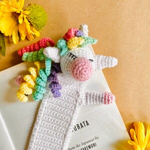 Crochet Unicorn Bookmark – Handmade Amigurumi Gift – Cute Magical Page Holder for Kids & Book Lovers – Fantasy Animal Gift