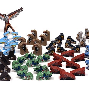 Painted North American Birds for Wingspan (81-piece set)